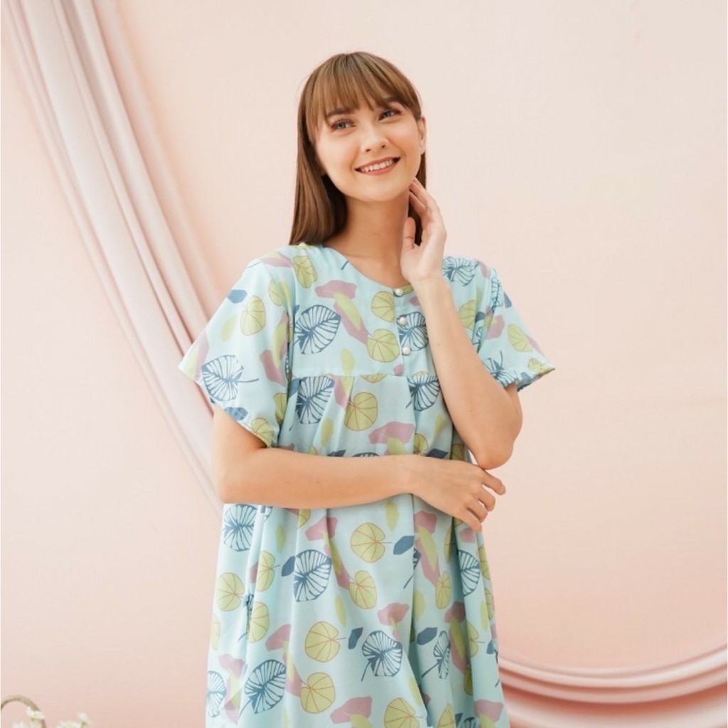 HOMEWEAR ORIANA BIG LEAF SERIES DASTER BUSUI PREMIUM DASTER RAYON MOTIF JUMBO