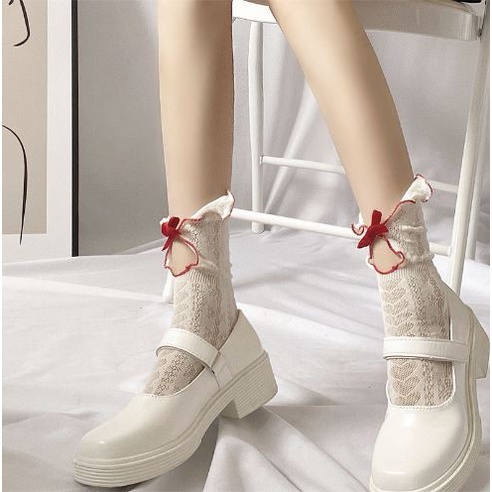 LS-17 Kaos Kaki SEBETIS LACE PITA Gothic Cosplay Lolita Renda Socks Stoking