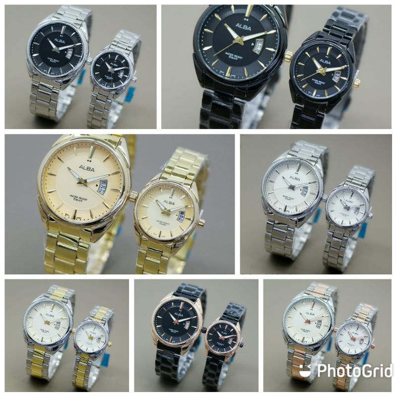 AC17~GJ/Jam Tangan Fashion Couple Tali Rantai