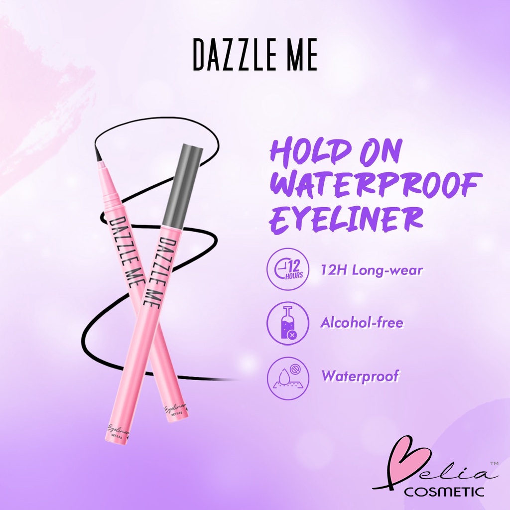 ❤ BELIA ❤ DAZZLE ME Hold On Waterproof Eyeliner 0.8g | Black Hitam Eyeliner | Tahan Lama Smudgeproof Longwear