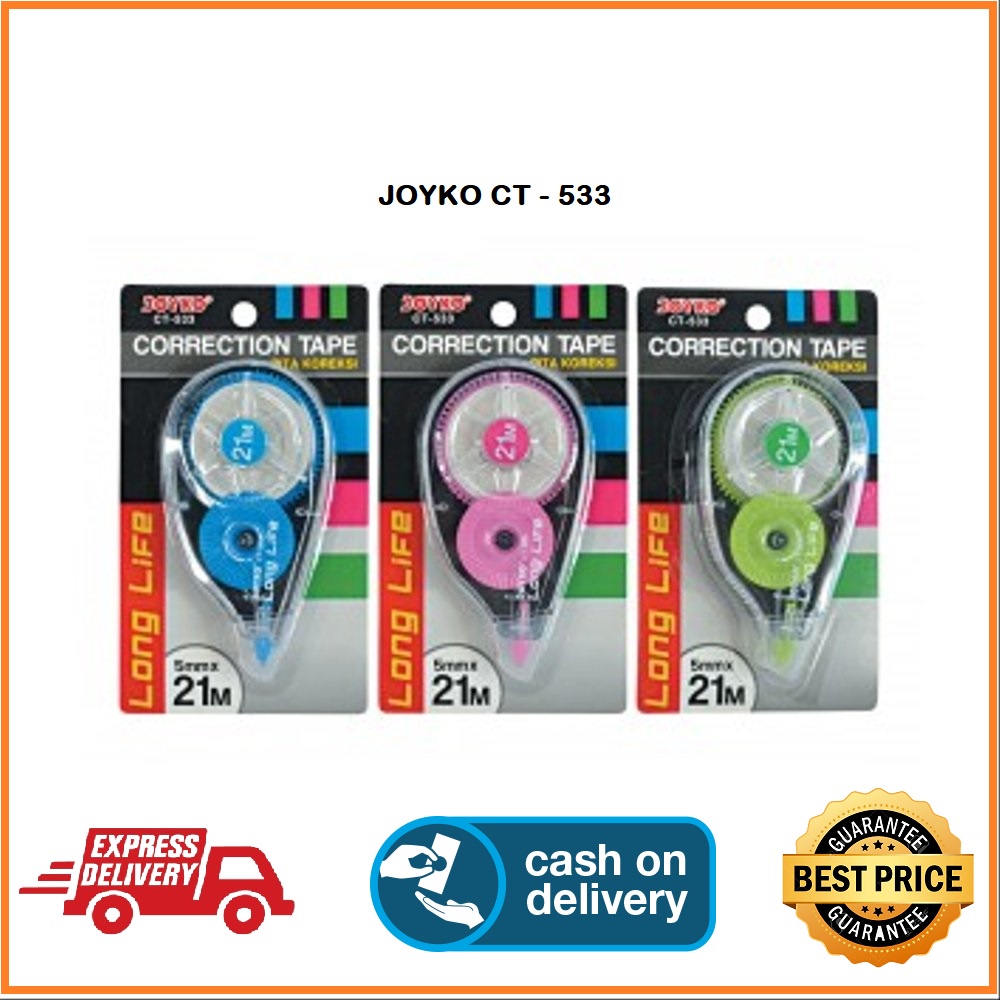 

CORRECTION TAPE JOYKO CT 533 / TIP-EX 21 METER LONG LIVE / TIPEX ROLL