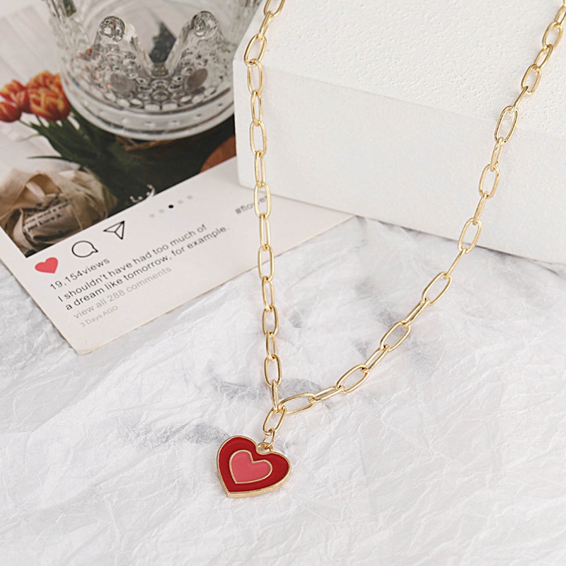INS Style Colorful Yin Yang Mushroom Pendant Necklace For Women Creative Colorful Dripping Oil Summer Jewelry