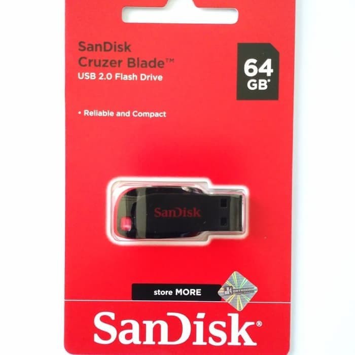 Flashdisk Sandisk 64GB Cruzer Blade CZ50 USB 2.0 Original