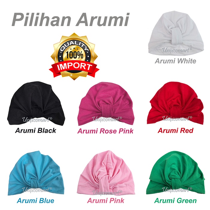 TURBAN ANAK BAYI Ikat atau Donut Import Polos Bahan Cotton Blends