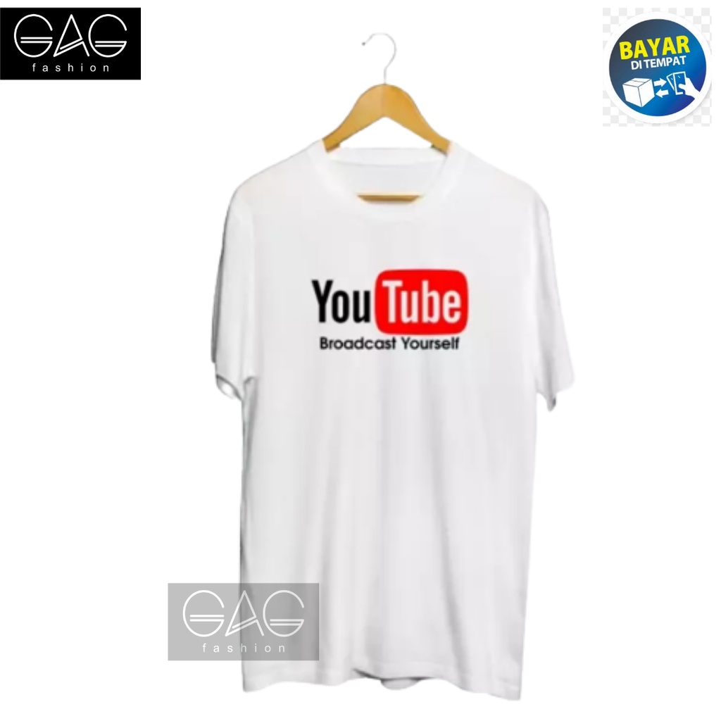 Kaos You Tube Kata Kata Unik Untuk Pria Dan Wanita/Kaos Distro Bandung Murah