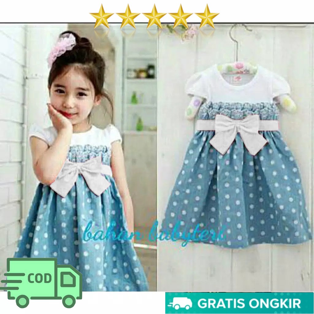 VISION ONLINE- DRESS PINGKAN KID/ DRESS ANAK PEREMOUAN 3 TAHUN MURAH TERBARU KEKINIAN KOREA/COD