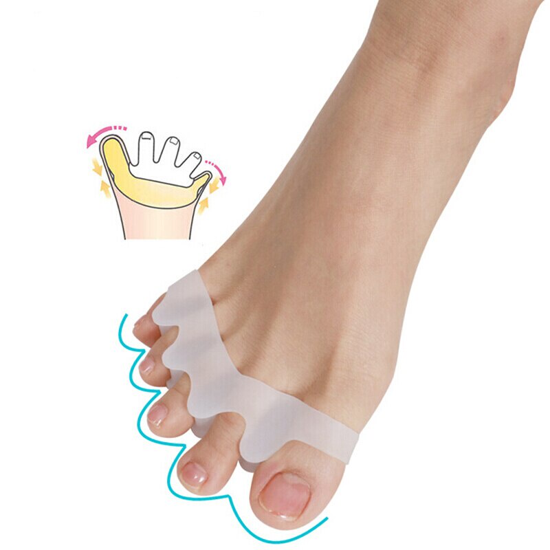 1 Pair Silicone Toe Separator Hallux Valgus Bunion Splint Separator Korektor Jari Kaki  Bunion Pemisah Jari Foot