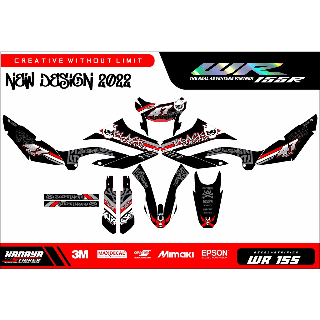 Decal Yamaha WR155 / Sticker Decal Yamaha WR 155 Decal WR Custom