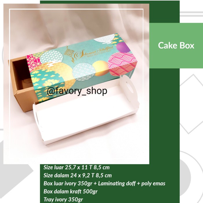 

Slide Box Lebaran Roll Cake 9X24 Olive / Dus Packaging Kue Idul Fitri 089