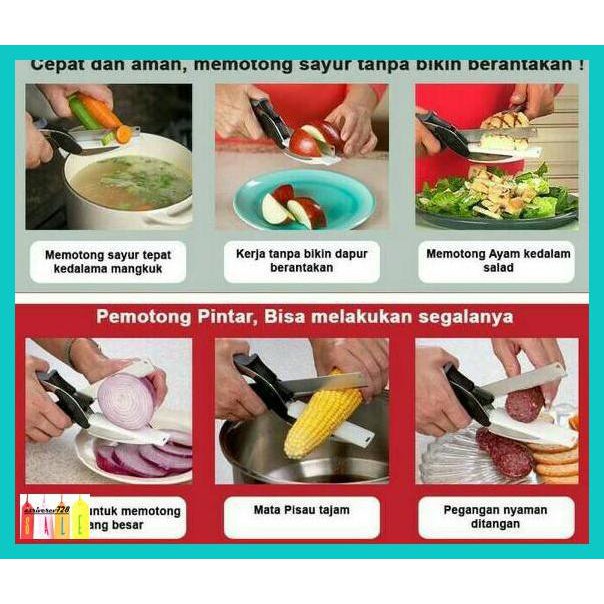 

GNOTOMEP- CLEVER CUTTER 2IN1/GUNTING SERBA GUNA/PISAU SERBA GUNA KWALITAS SUPER -ASLII.