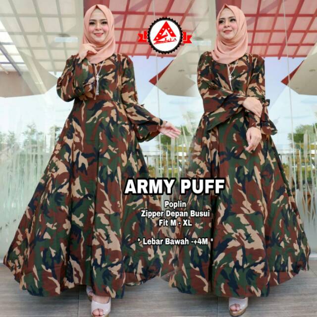ARMY PUFF//MAXY DRESS//DRES DORENG//BAJU BARU
