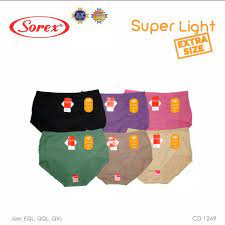 6pcs Celana Dalam Sorex 1249 Jumbo Super Light Big Size Wanita Dewasa | CD Permpuan Underwear | Open Sorex Grosir 6pcs