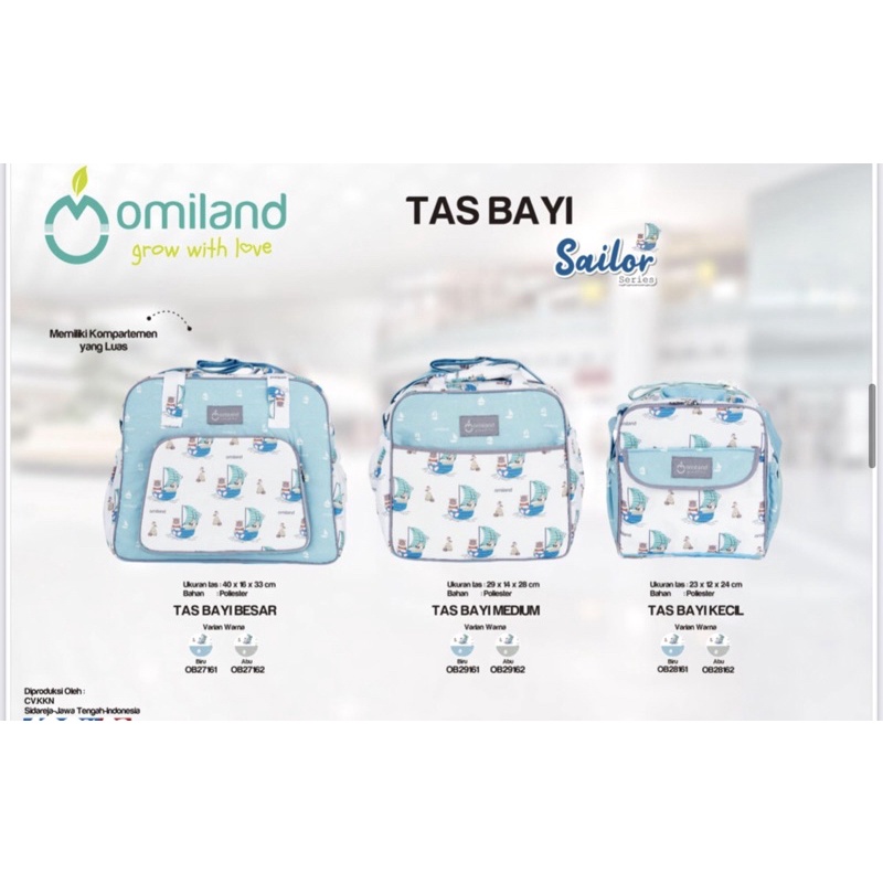 Omiland Tas Bayi Sailor Series Kecil/ Medium/ Besar