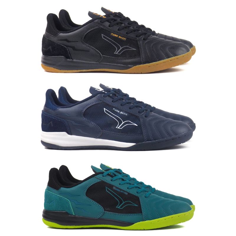 Sepatu Futsal Calci BOMSALA BEYONDER - Black Navy Green Original