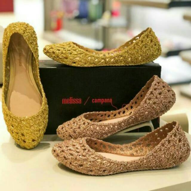 Melissa campana crochet new - sepatu wanita import