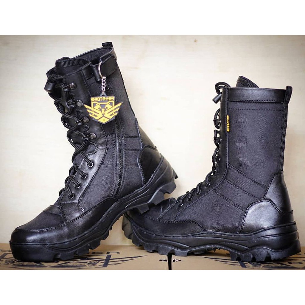 Sepatu Pdl Haka Weba BROTRHER Kulit Sapi Asli Sepatu PDL Tni Polri Security Satpam Sepatu Boots Pria