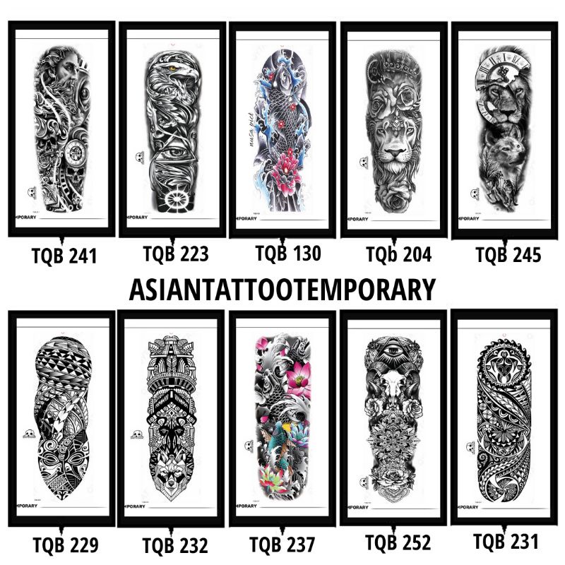 DESIGN TATTO TERBARU FULL ARM /ASIANTATTOO ASIA temporer tato ORIGINAL