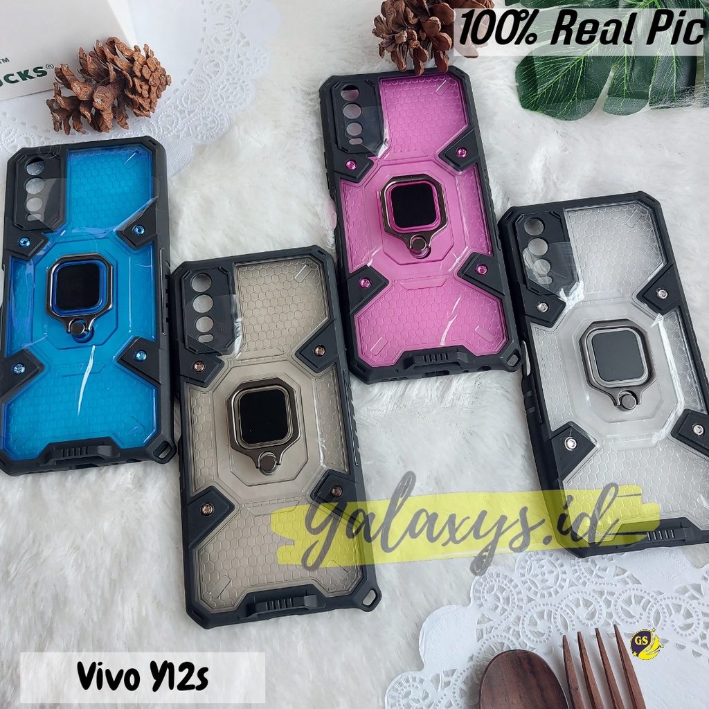 CASE VIVO Y21 / Y21S /Y21T /  Y21A 2022 / Y33S / Y33T / Y20 / Y20S / Y20i / Y20A / Y12S  HARDCASE HYBIRD WARRIOR RING ARMOR SPACE CAPSULE CASING