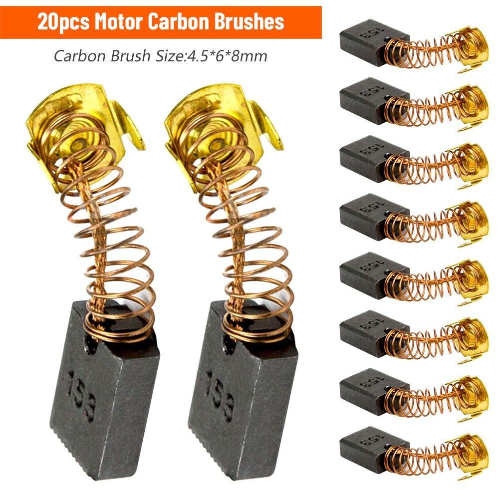 Populer 20pcs Bor Mini Penjualan Panas 6.5 * 13.5 * 16mm Rotary Alat Universal Carbon Brushes