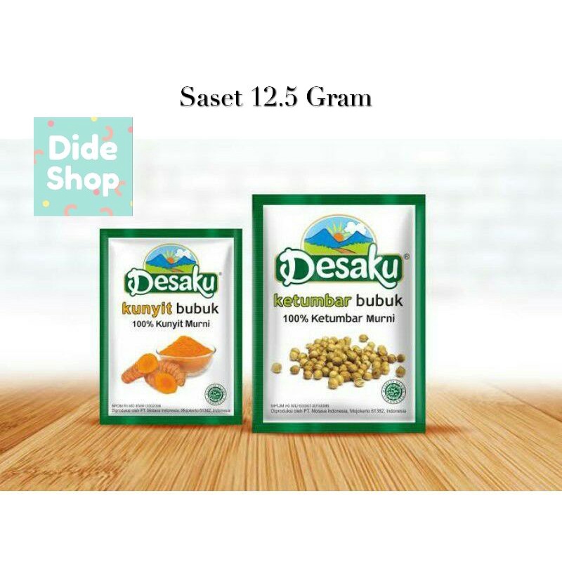 

Desaku Tumbar Bubuk 12,5 gr / Kunyit Bubuk Kemasan 7,5gr (( SACHET ))
