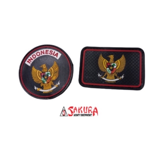 Patch Rubber Garuda Indonesia Bulat dan Kotak