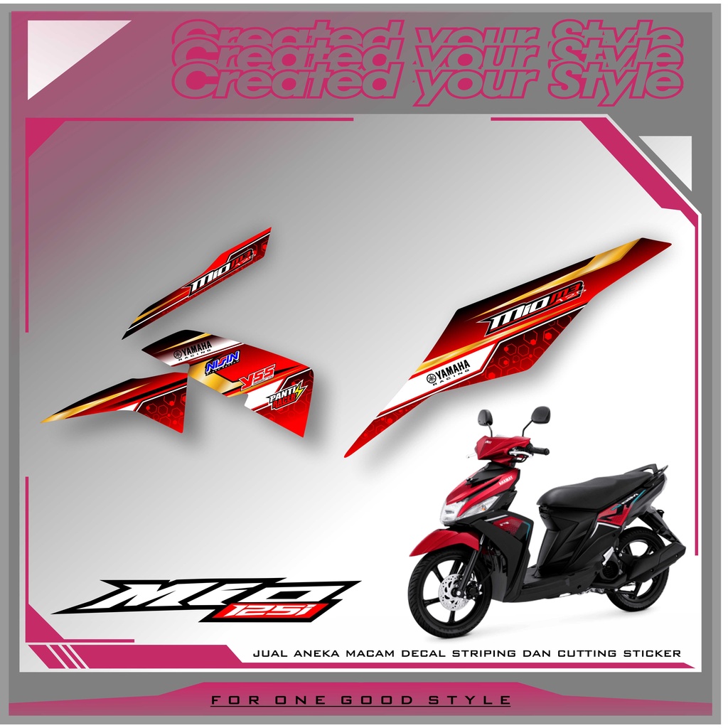 Striping  Mio M3 - Sticker Striping Variasi List Skotlet Motor Yamaha Mio M3
