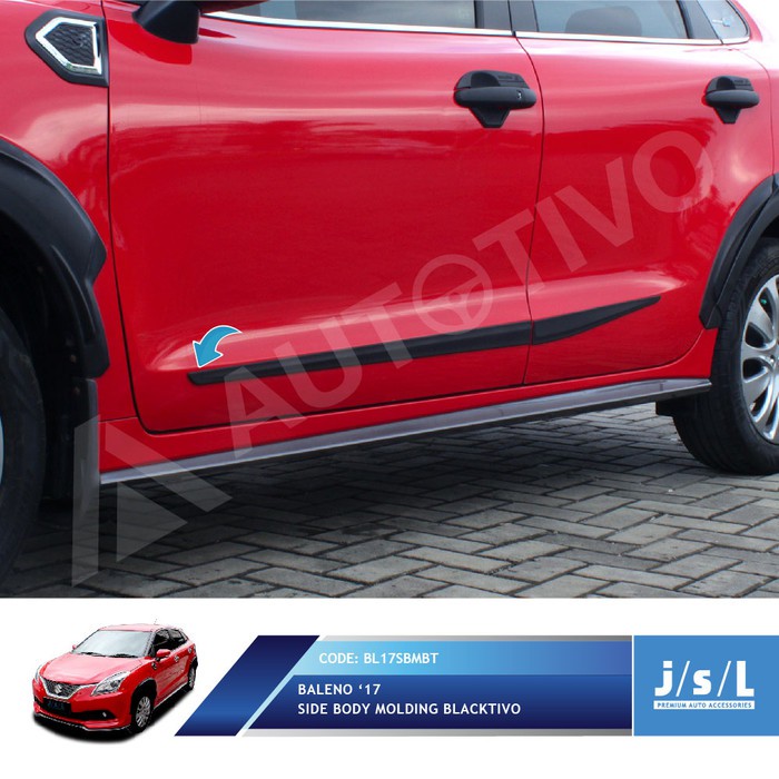 List Pintu Samping Baleno Hatchback Side Body Molding Blacktivo