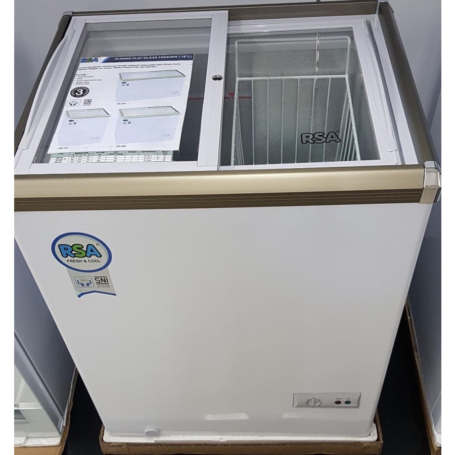 Chest Freezer RSA XS 110 Pintu Geser KACA 100 Liter By GEA