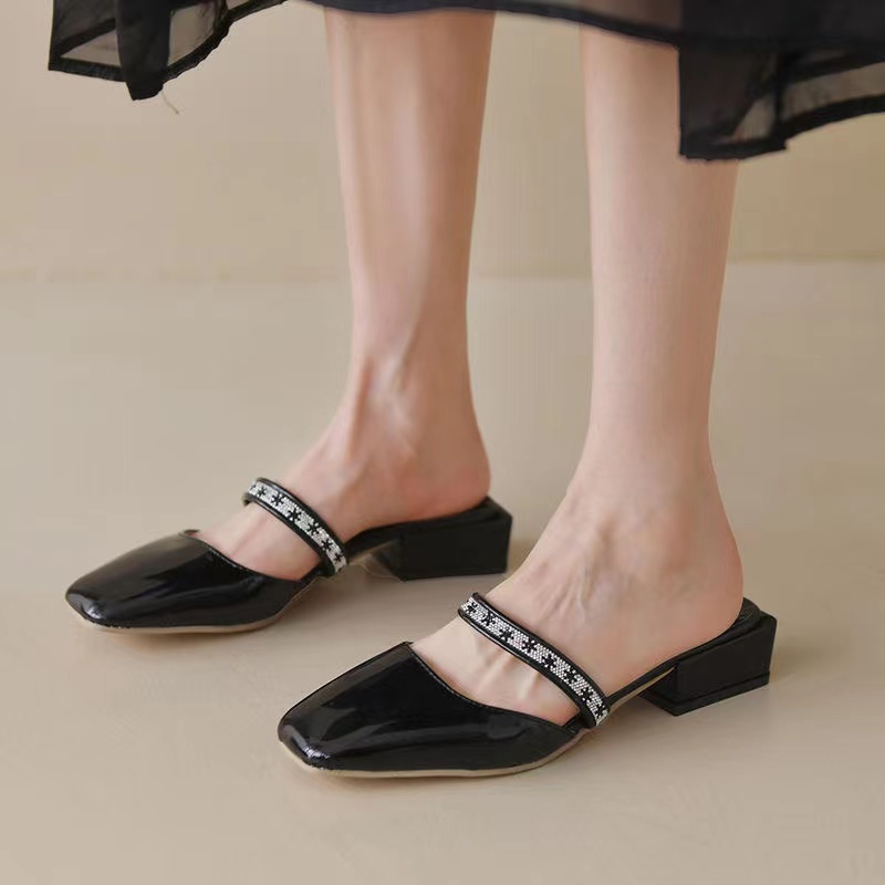 Sepatu Wanita Sandal Sepatu Cewek  WL1716 Slip-On Sepatu Flat Terbaru Fashion Korea Tanpa Tali Belakang