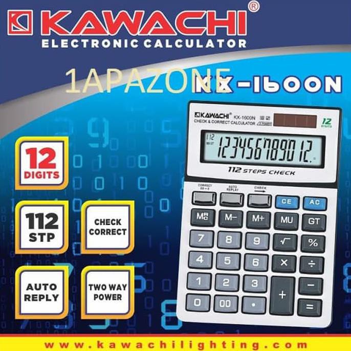 

Ini Kalkulator Electronic Kx-1600N Kawachi Ori