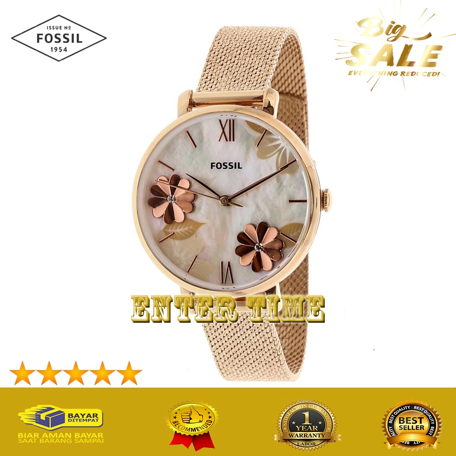 CASHBACK  JAM TANGAN WANITA BRANDED F0551L ES4534 ES 4534 QUARTZ STAINLESS JAM TANGAN KASUAL WANITA 
