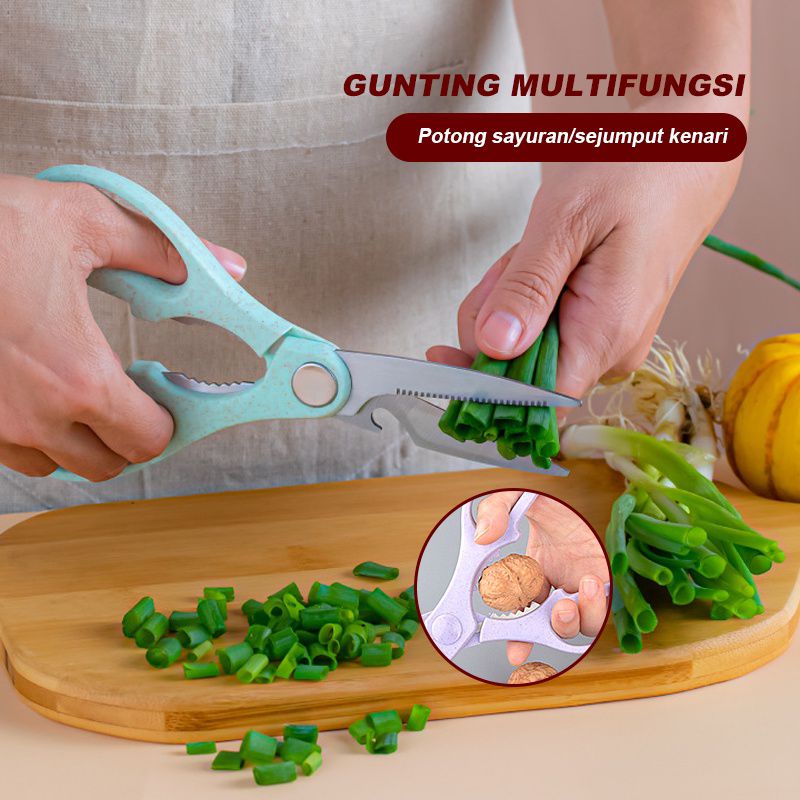 Pisau Dapur Multifungsi Set 6 in 1 / Kitchen Knife Set 6 in 1 Dengan Wadah