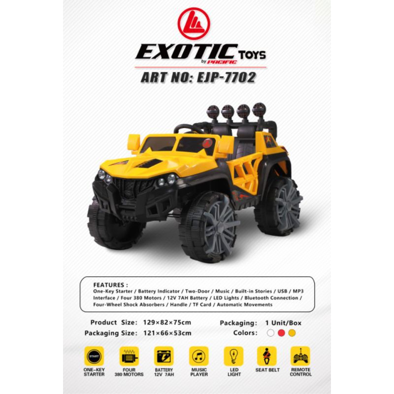 Mainan anak mobil aki exotic EJP7702