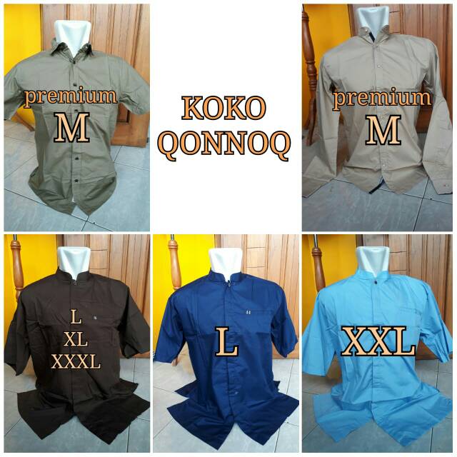 Baju Koko QONNOQ & COLE dewasa, Size S,M,L,XL,XXL,XXXL