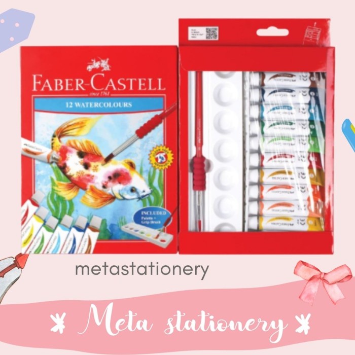 

(DISKON TERMURAH) Cat Air Watercolor Faber Castell 12