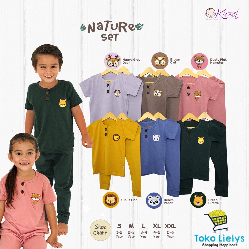 Kazel Nature Set Bordir Unisex Edition 0-5Thn 1Stel TOKO LIELYS