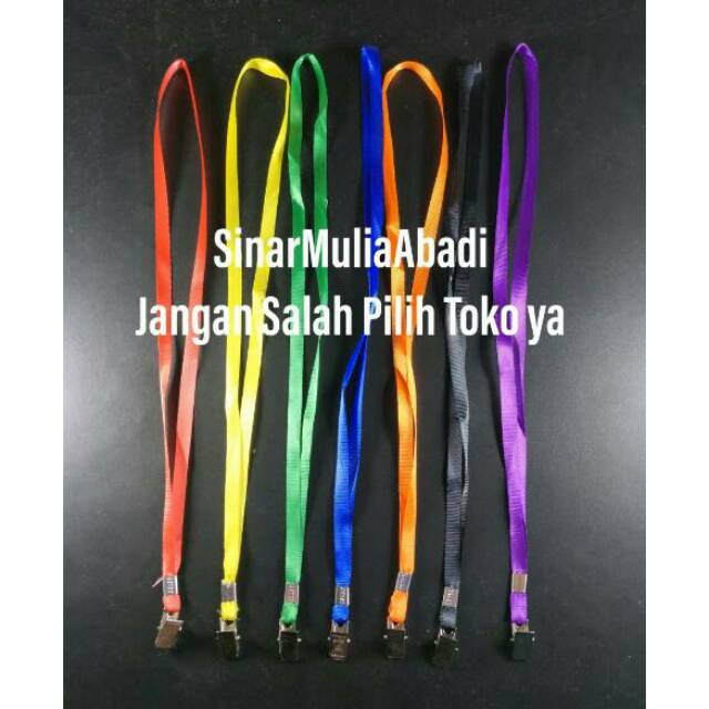 

Tali Lanyard Taiwan Jepitan Besi / Tali Name tag / ID card / ECER