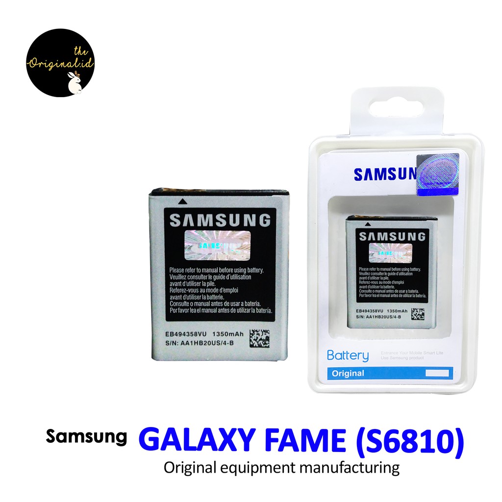 Baterai Samsung Galaxy Fame S6810 Original