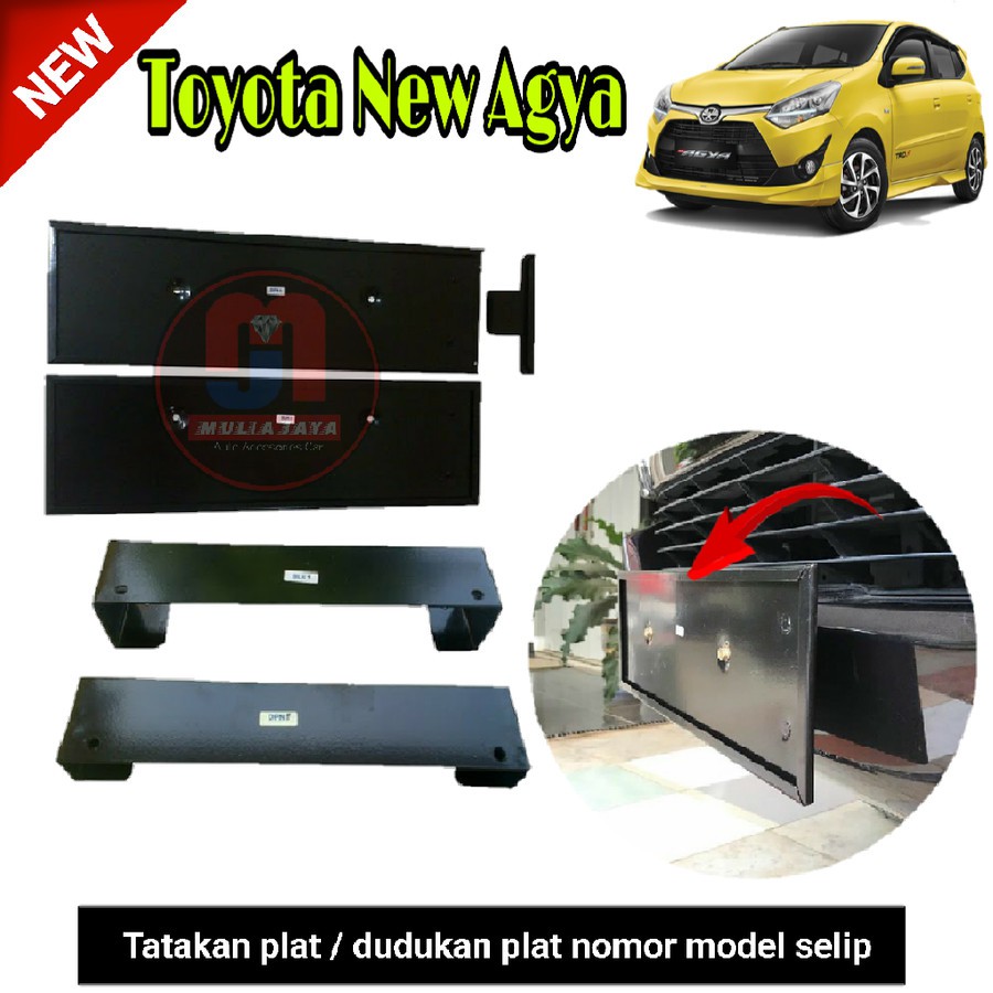Tatakan/dudukan plat no mobil Agya new