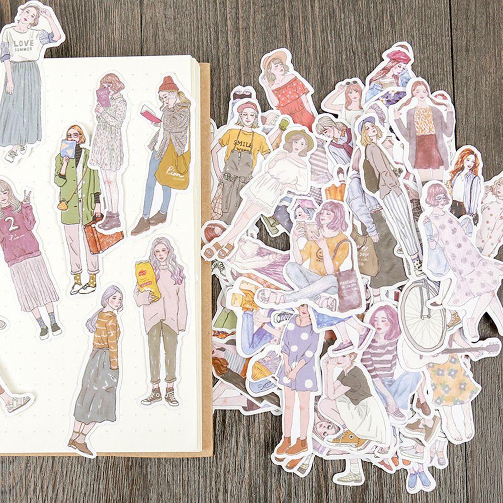 Solighter 100/171PCS Mori Gadis Stiker Hadiah DIY Aksesoris Dekoratif Welt Pretty Females Decals