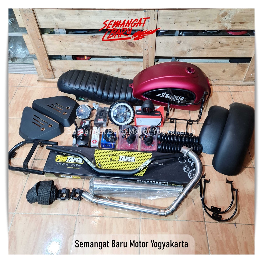 Paket Japstyle scrambler megapro mono , scorpio , thunder the best