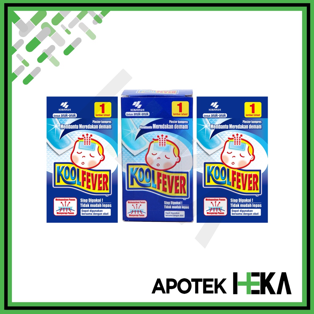 Koolfever Plester Kompres Demam Anak Box 1x12 Sachet Biru (SEMARANG)