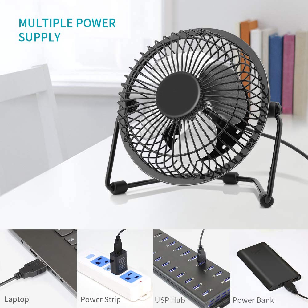 Hot Sale/Fashion USB Mini Desktop Office Fan Rotasi 360meja Desk Personal Fan Portable Cooler Kipas Pendingin