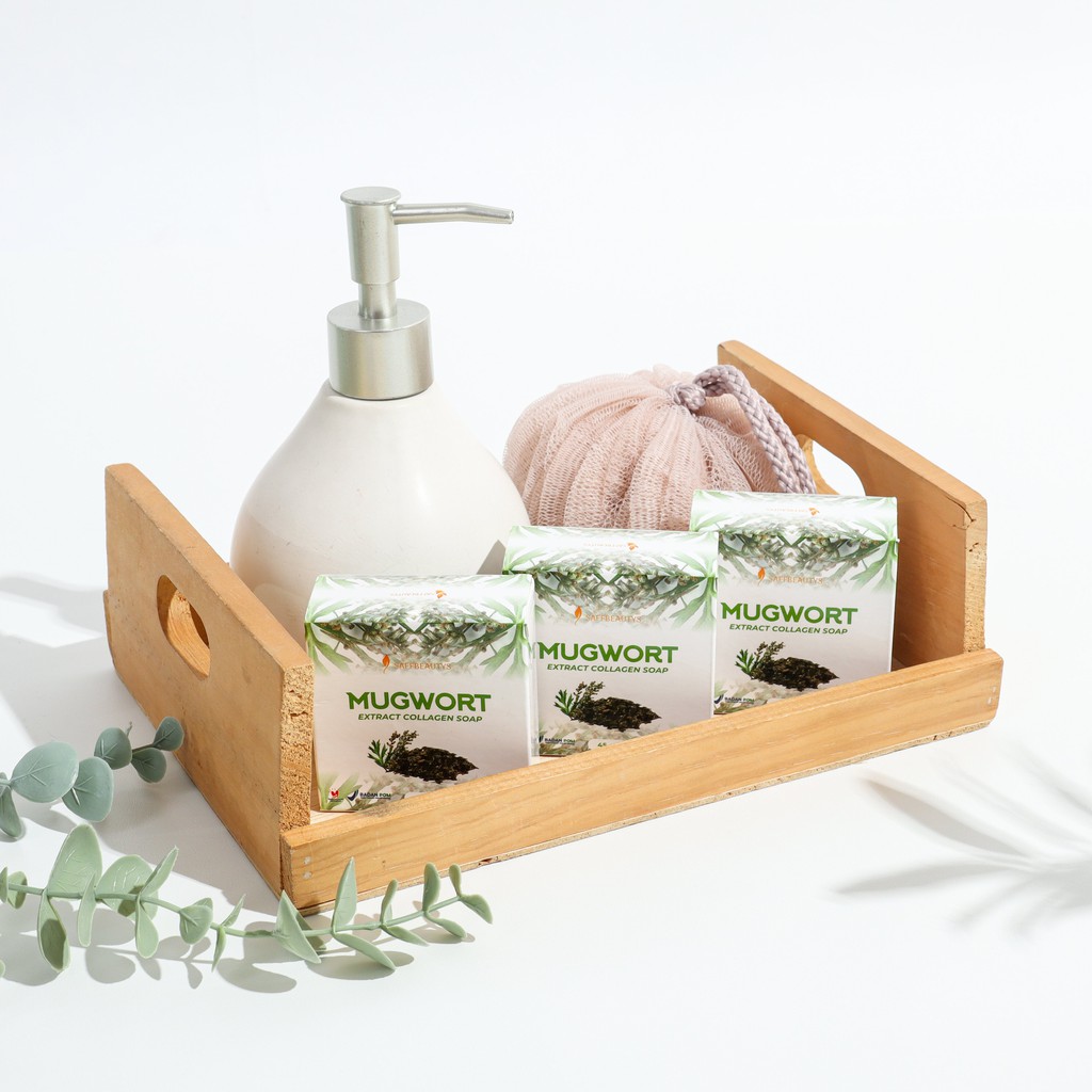 Saffbeautys Mugwort Series Acne Facemist Mugwort Collagen + Mugwort Collagen Soap
