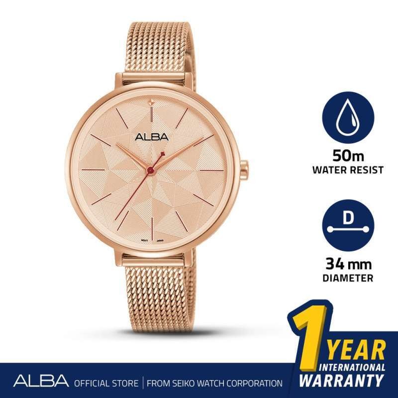 jam tangan alba wanita rosegold ah8672 original garansi 1 tahun