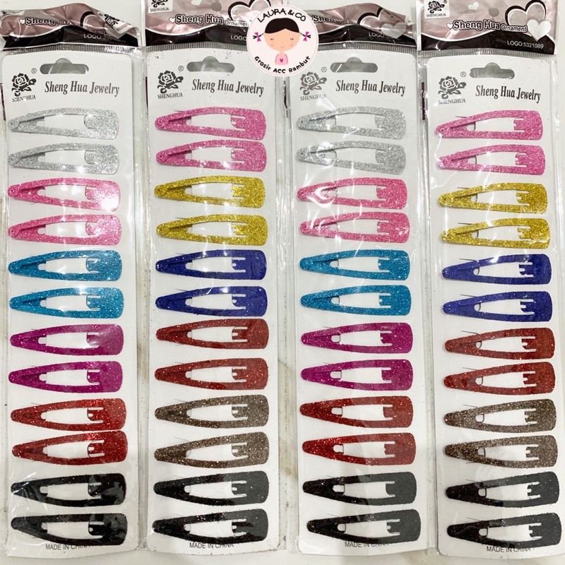 Jepit tip top seng besi 12pc grosir lusinan