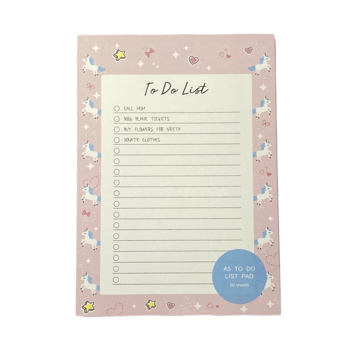 

[RESTOCK] KERTAS TO DO LIST UNICORN / PLANNER / WEEKLY PLANNER / PLANNER LUCU - PINK