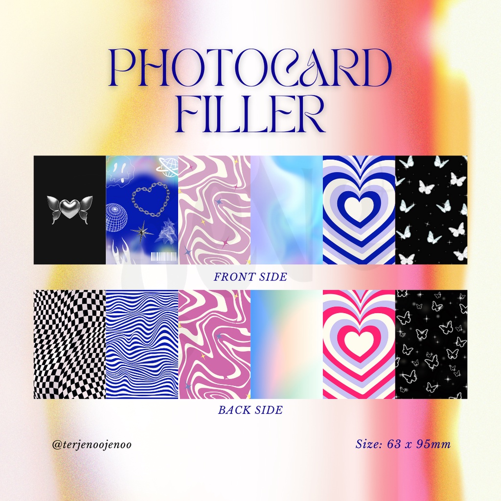 Jual Binder Filler Background Photocard Paper Design Aesthetic