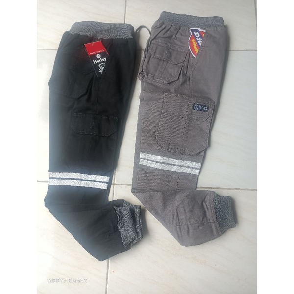 Celana Jogger cargo Panjang Anak Laki 6-8Tahun Pingang karet