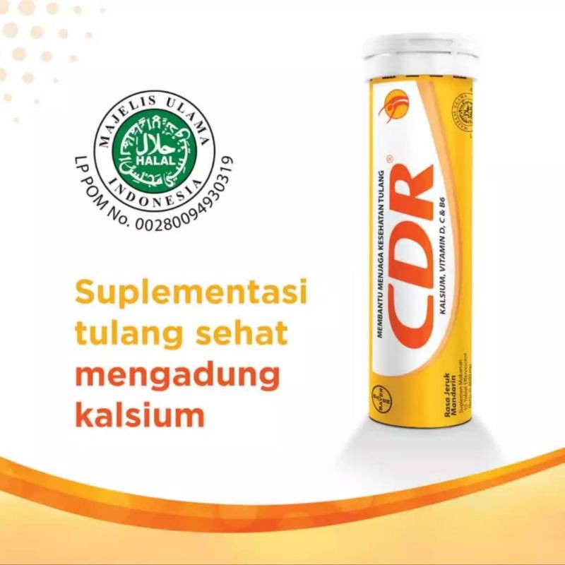 CDR Special Monthly Box 30 Tablet Vitamin Calcium D Redoxon Rasa Jeruk